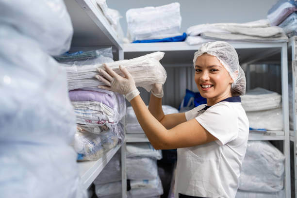 maid doing laundary